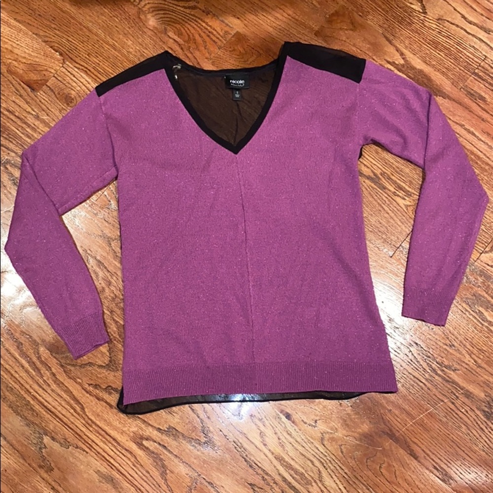 Purple/Black Long Sleeve Sweater